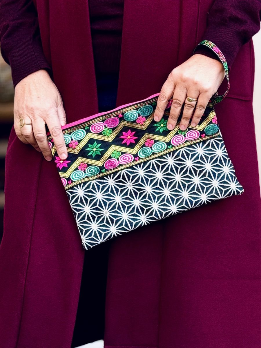 borsa borsetta pochette clutch fatta a a mano in Italia pezzo unico