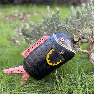 maschera etnica africana Bozo, scultura artigianale e decorazione da parete in legno home decor per la casa